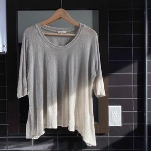 silence + noise flowy off white top